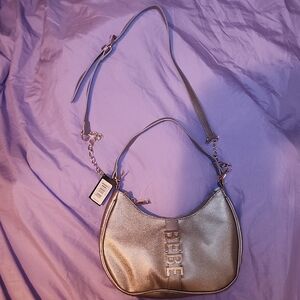 Bebe Metallic Gold Shoulder Bag